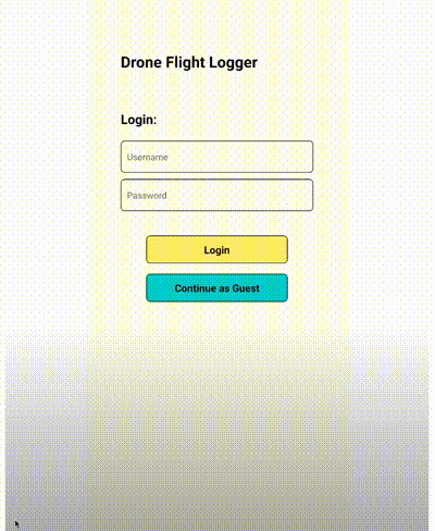 Earlier version of the app